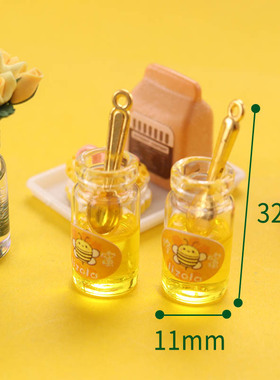 树脂蜂蜜水饮料瓶娃娃屋配件