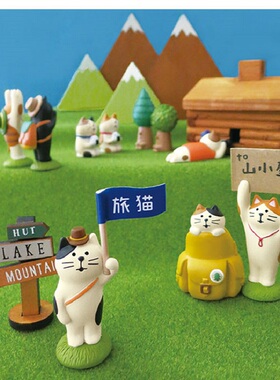 日式美人鱼猴子企鹅公仔摆件