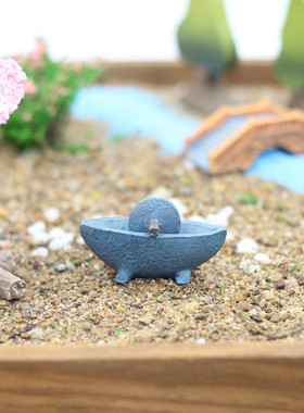 diy乡村风石臼苔藓微景观摆件