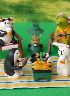 树脂帐篷野餐公仔聚会向日葵摆件