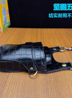 高端真皮剪刀包发型师专用美发工具包个性斜挎腰挎复古牛皮剪发包