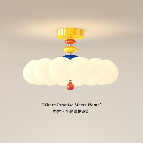 Beautiful Bedroom Lamp Memphis Style Colorful Cloud New Ceiling Lamp Children's Room Creative Cartoon Bubble Lamp