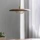 Italian minimalist flying saucer restaurant lamp designer creative walnut Japanese light luxury single-head dining table bar small chandelier