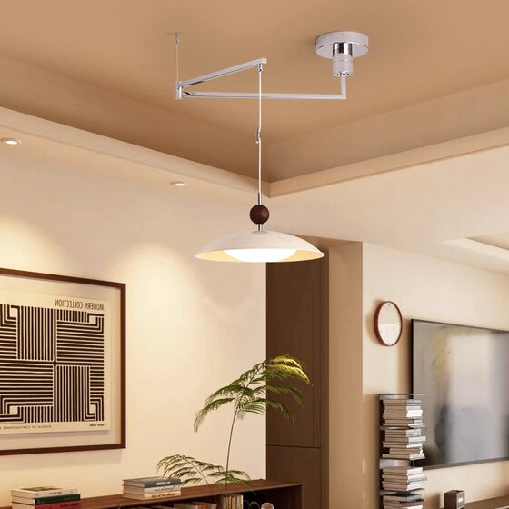 Chandelier restaurant lamp 2025 new creative personality art cream style high-end eye protection restaurant chandelier J