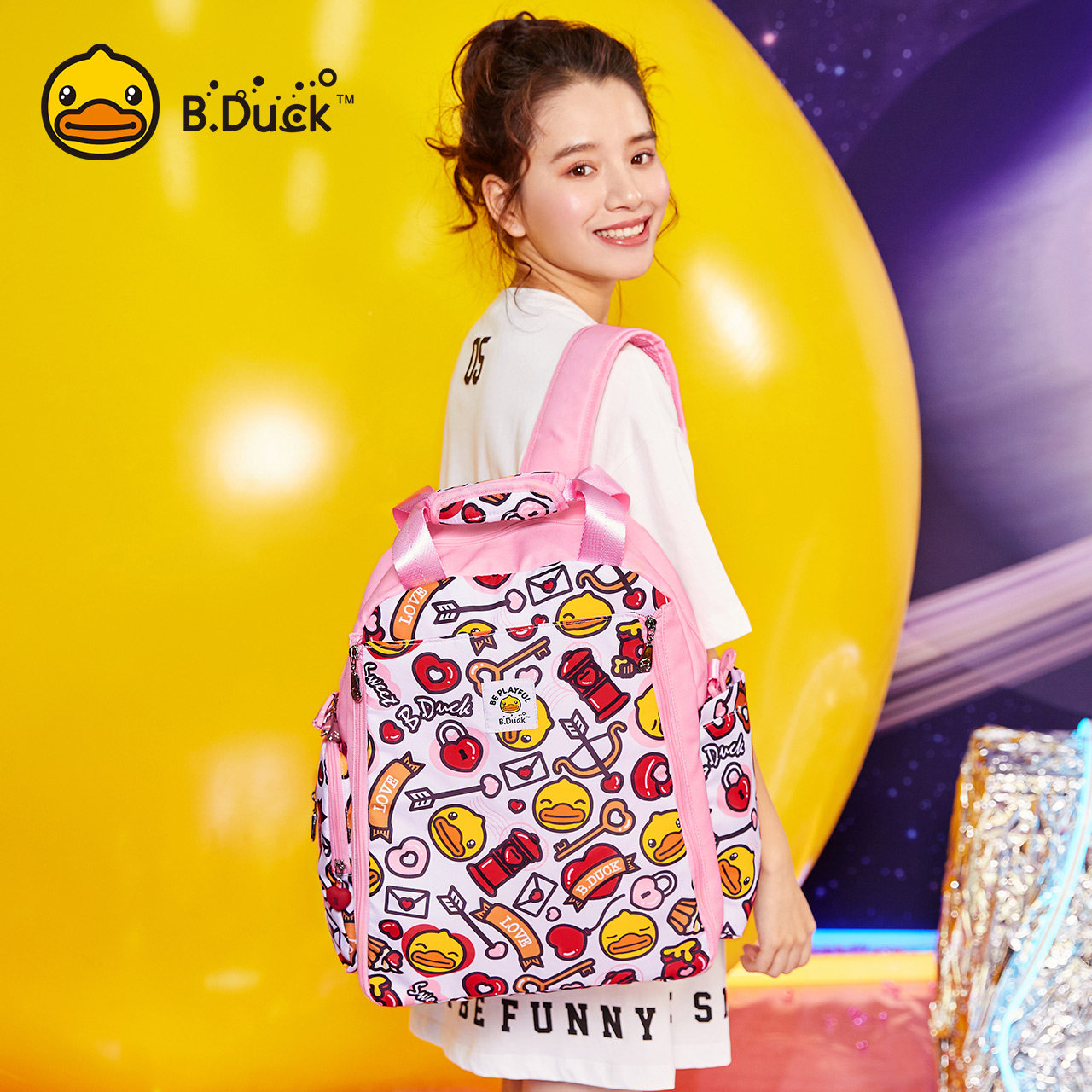 小黄鸭2020新款妈咪包双肩妈妈背包 semk妈咪包/袋