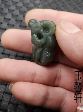 天然和田玉生肖牛挂件