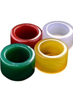 天然玛瑙扳指红白黄绿男款