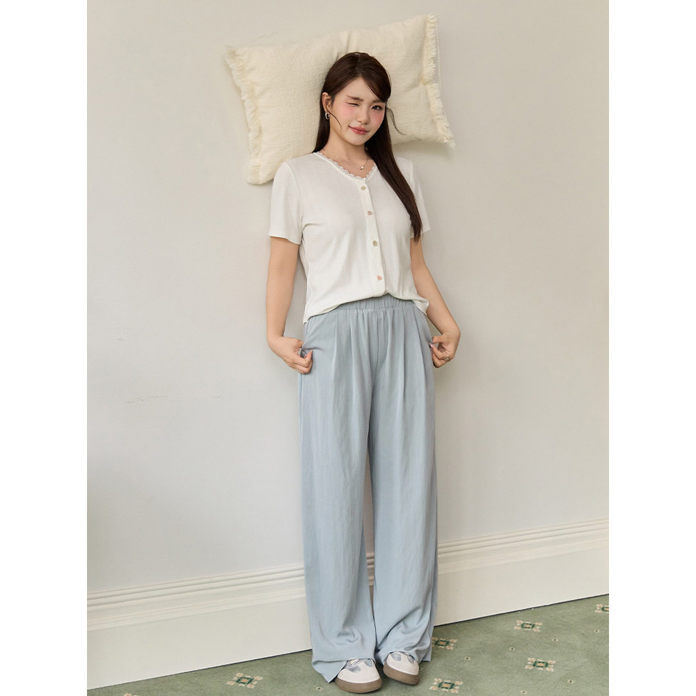 大码女装高腰阔腿裤女夏薄款宽松垂感胖mm梨形身材松紧腰直筒裤子,淘宝优惠券,粉丝福利购,淘宝优惠卷