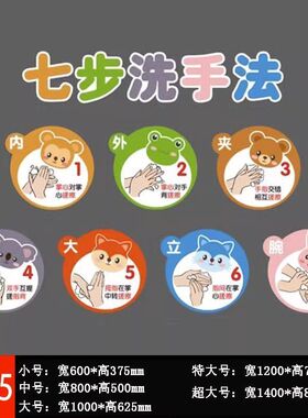 幼儿园环创卡通厕所主题自粘贴
