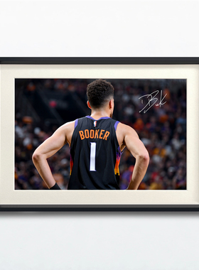 NBA篮球太阳德文布克挂画相框摆台球迷周边海报礼物照片墙装饰画