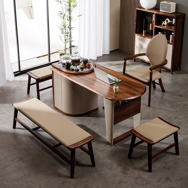 茶桌椅组合实木多功能书桌轻奢家用阳台茶餐桌一体简约现代泡茶台,淘宝优惠券,粉丝福利购,淘宝优惠卷