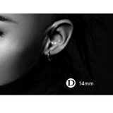 Ретро серьги, в корейском стиле, серебро 925 пробы