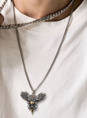 YUKI男女气质雷震子银项链