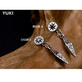 Ретро небольшие дизайнерские серьги подходит для мужчин и женщин, серебро 925 пробы