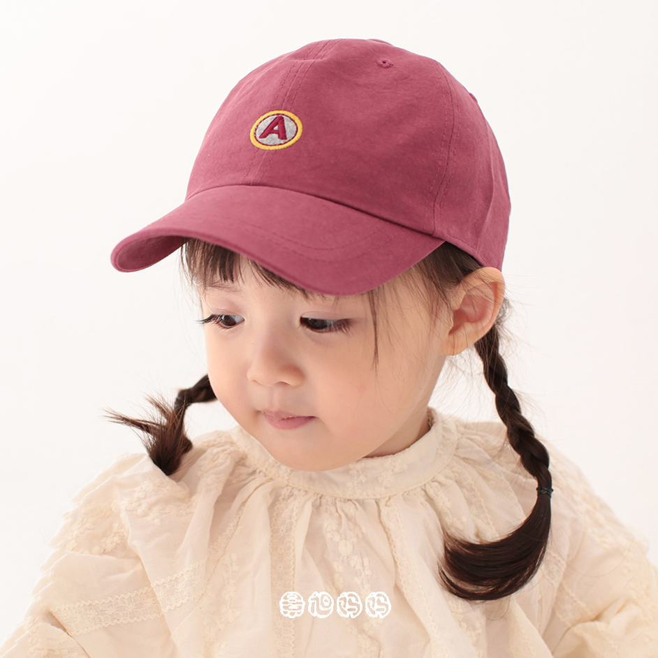 Applecat韩国进口男女宝宝休闲鸭舌帽婴儿童加长檐遮太阳棒球帽子-图0