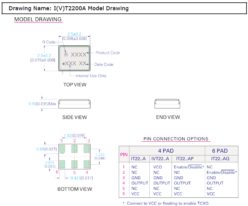 2520 19.2M 19.200MHZ TCXO 2025 IT2205AE 温补晶振 高精度 RAKO - 图0