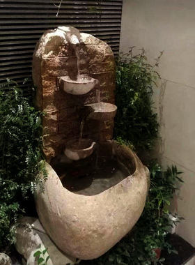 石头水景喷泉长流水摆件