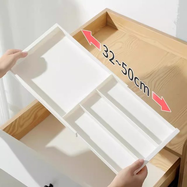 Kitchen drawer split-pack retractable storage box can be hung