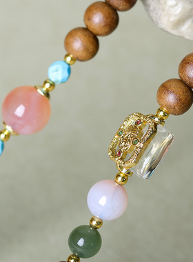 2025秋上新黄油沉香木多圈手链盐源玛瑙原创文玩中式手串一件代发