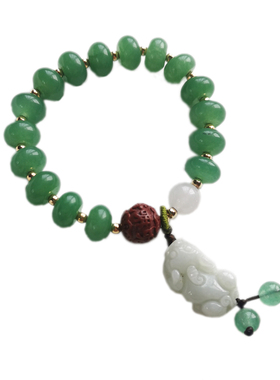 朱砂翡翠东陵玉弹力原创衣服配饰