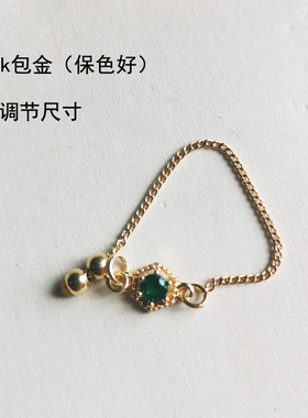 纯然饰品细包金色戒指原创大气潮