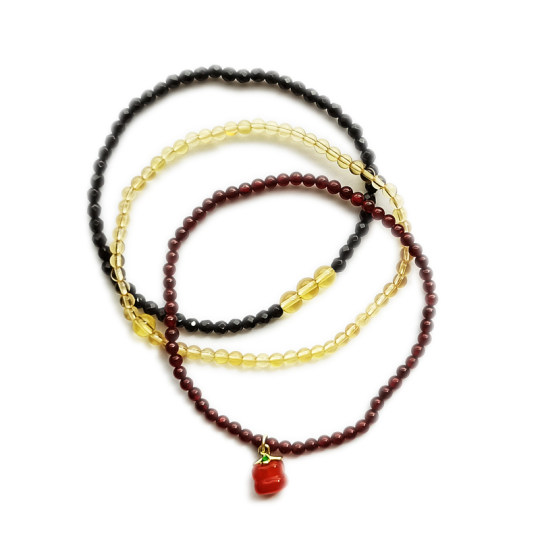 Tobillera multicapa de ágata amatista y granate citrino, accesorios pequeños y frescos para el tobillo para mujer, temperamento sexy para estudiantes