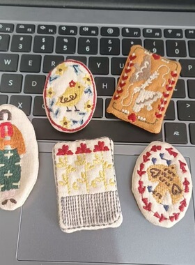 新款森系文艺小清新布艺胸针刺绣