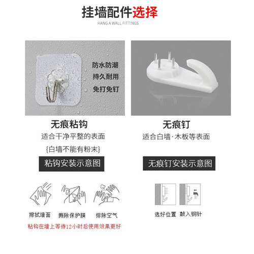 北欧风铁艺六角挂墙镜卫生间浴室宿舍镜子挂墙洗漱台壁挂式化妆镜 - 图2