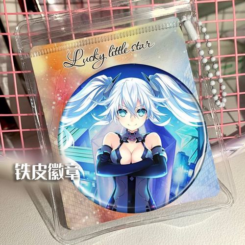 超次元游戏海王星 涅普缇努 周边谷子吧唧徽章胸针挂件礼品 - 图2