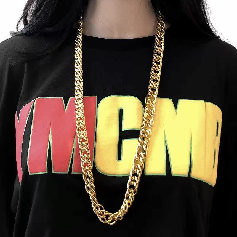 @网红嘻哈夸张仿真大金链子男粗 古悠项链