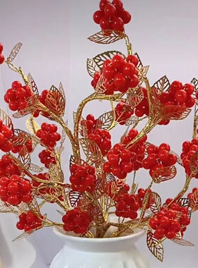 优纽合金金色叶片榆树叶花片