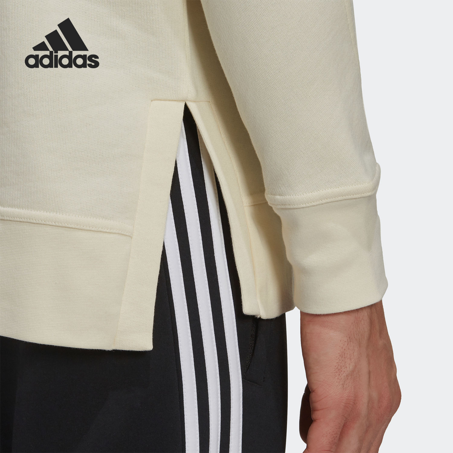 Adidas/阿迪达斯正品新款男子长袖半拉链休闲运动卫衣H54030