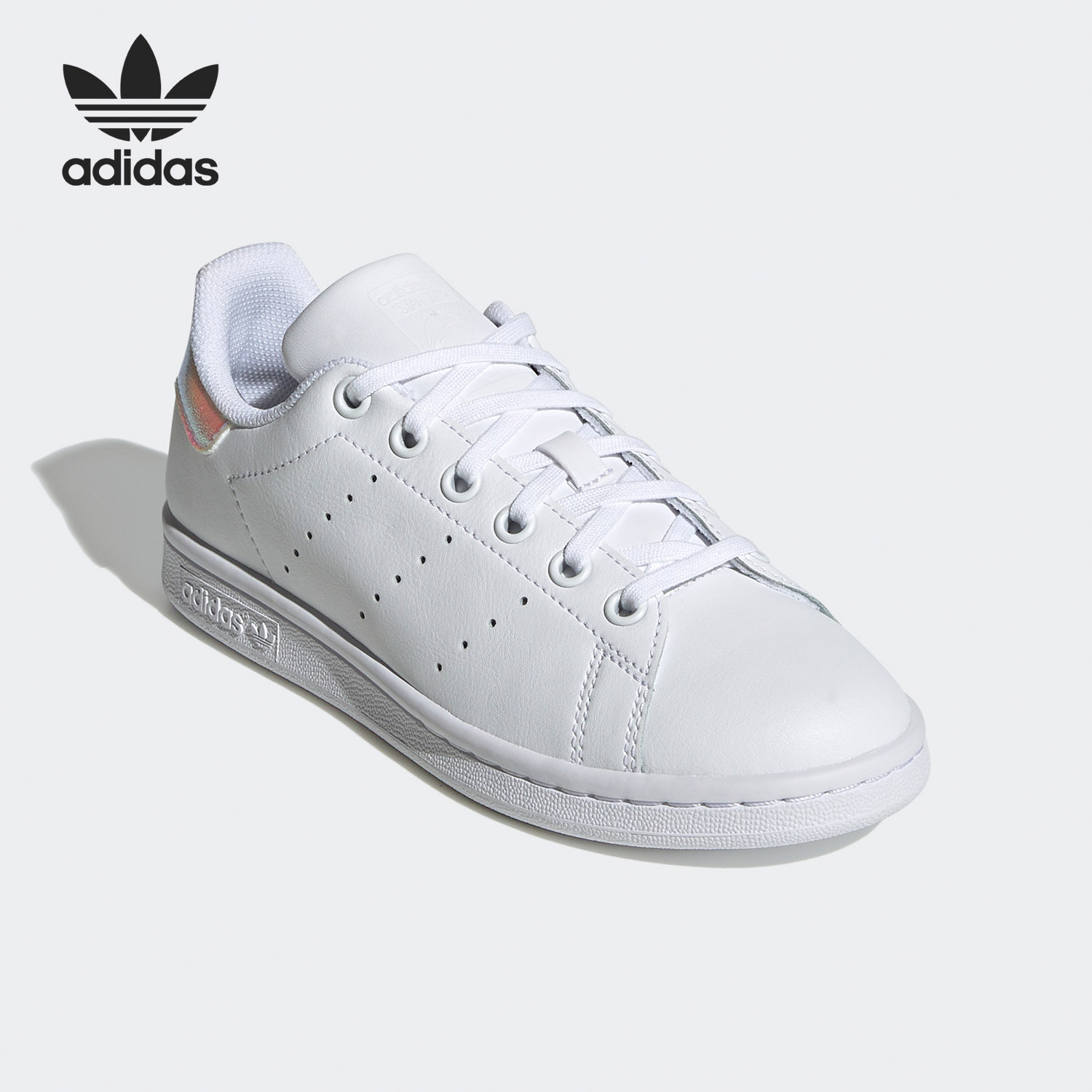 Adidas/阿迪达斯正品三叶草 STAN SMITH J 大童休闲运动鞋 FU6673 - 图1