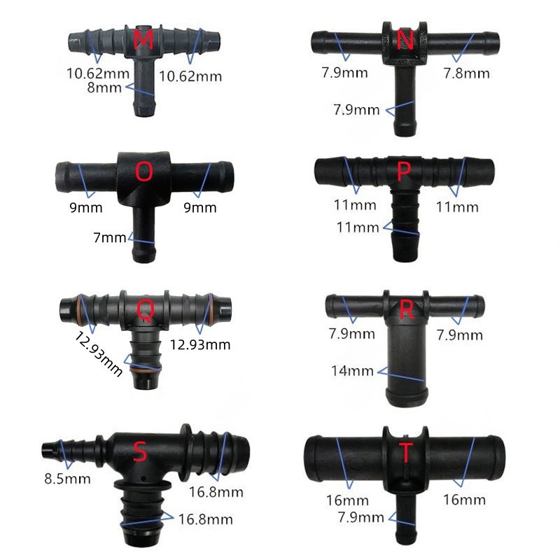 ID6 ID8 ID14原装等径变径3T型 三通尼龙管汽车燃油管橡胶管接头,淘宝优惠券,粉丝福利购,淘宝优惠卷