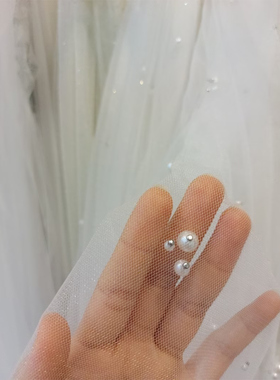 珍珠头纱主婚纱头饰拍照道具