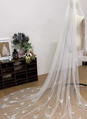 新娘结婚蕾丝主婚纱头纱