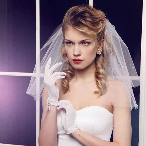 Короткий аксессуар для волос для невесты из жемчуга, французский стиль, простой и элегантный дизайн