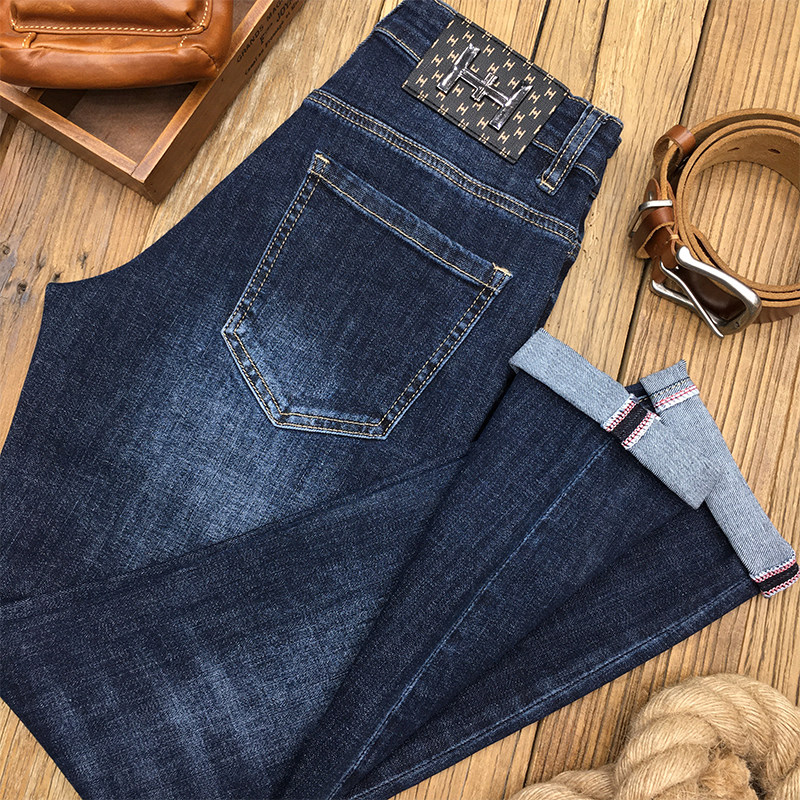 高品质棉感秋季小直筒牛仔裤男百搭青年潮流水洗长裤欧货高端弹力,淘宝优惠券,粉丝福利购,淘宝优惠卷