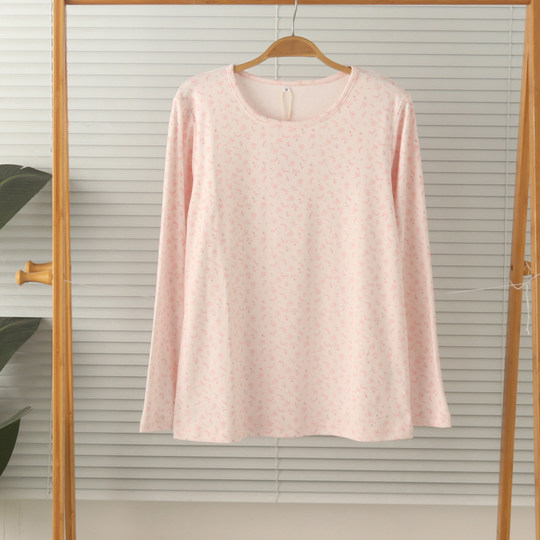 Women's pure cotton long-sleeved home wear pajama tops autumn
