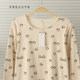 Women's pure cotton long-sleeved home wear pajama tops autumn
