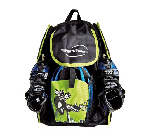 大容量儿童男女轮滑包双肩dc速滑鞋包专业轮滑冰刀鞋包双肩速滑包 - 图3