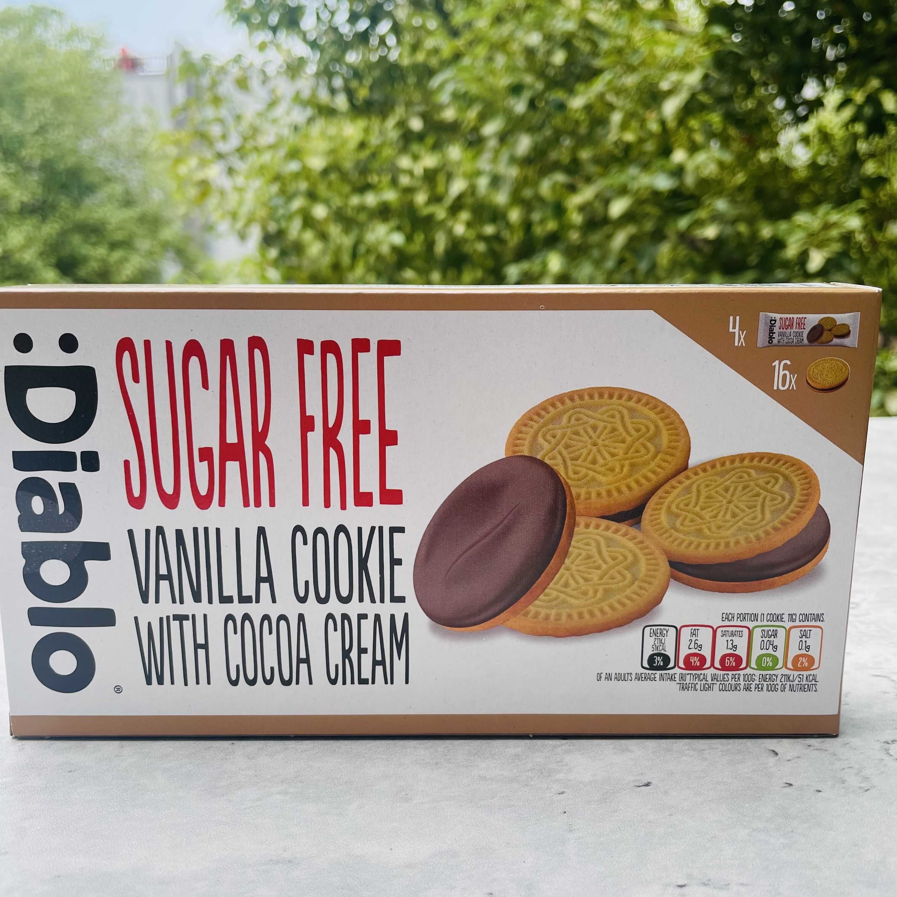 Diablo sugar free英国进口捷森迪菠萝无糖饼干香草巧克力椰子味-图0