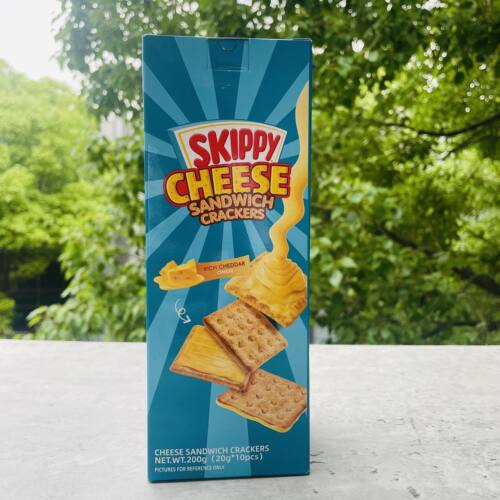 skippy cheese原装进口四季宝芝士味黑巧克力味夹心卷夹心饼干 - 图0