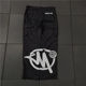American street hip-hop trendy wide-legged pocket printed trendy brand loose workwear straight casual pants K188 unisex