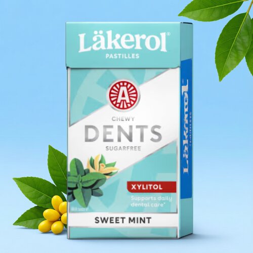 香港进口版Lakero乐奇乐橡皮珠无糖香草薄荷软糖休闲零食糖果盒装 - 图0