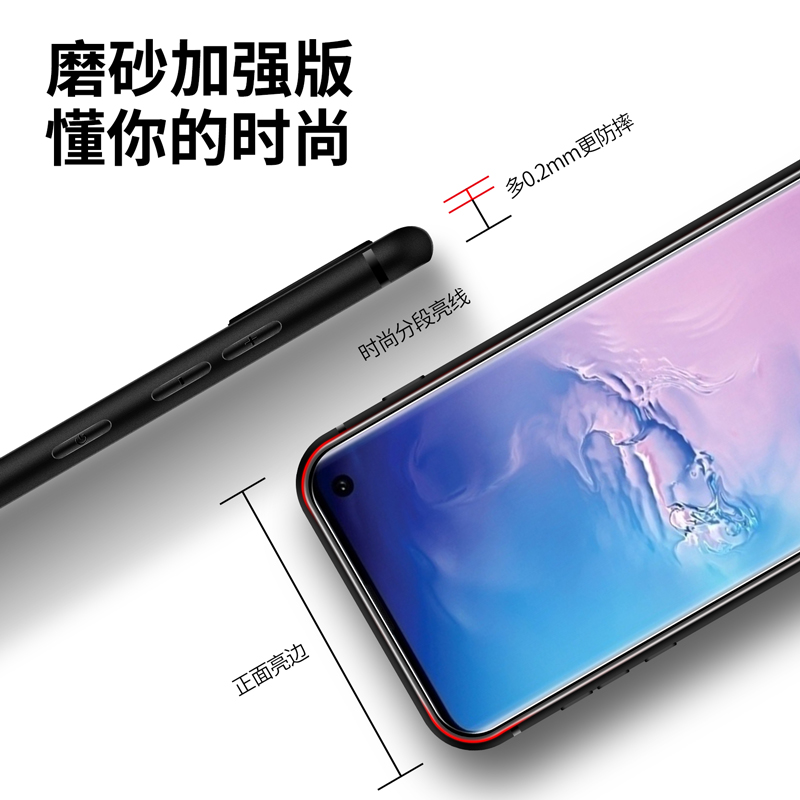 适用于磨砂S22Ultra三星S21+手机壳S21FE防摔S20防指纹Note10+S7edge软硅胶套S9新款个性创意保护套男女外壳 - 图0