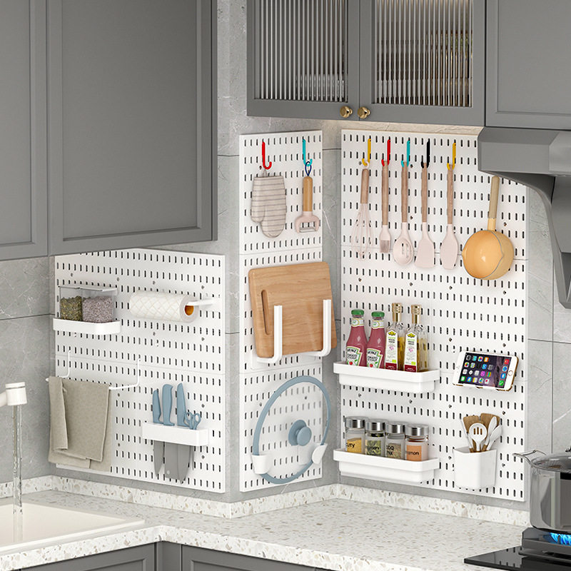 Wall rack perforated plate accessories punch-free hook