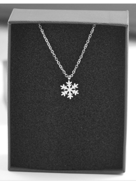 日韩版钛钢玫瑰金14K雪花项链装饰链饰品锁骨链女时尚短款防过敏