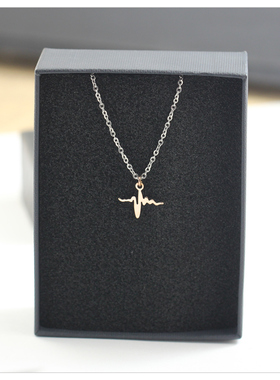 韩版新款流行饰品心电图韩版锁骨链女简约短款气质项链女生配饰品