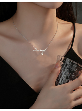 14k玫瑰金彩金女防过敏生日项链